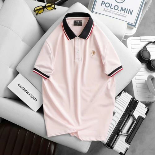 Áo Polo Nam Cổ Bẻ Thêu Logo Con Ngựa Viền Bo Tay