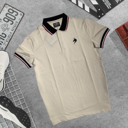 Áo Polo Nam Cổ Bẻ Thêu Logo Con Ngựa Viền Bo Tay