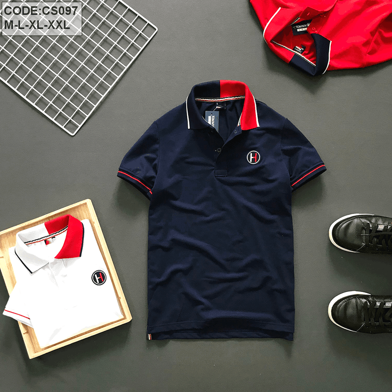 Áo Polo Nam Logo TM Thun Cá Sấu 4 Chiều