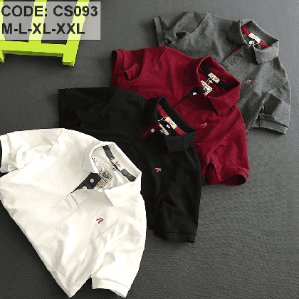 Áo thun nam cổ bẻ vải cá mập size M-XXL