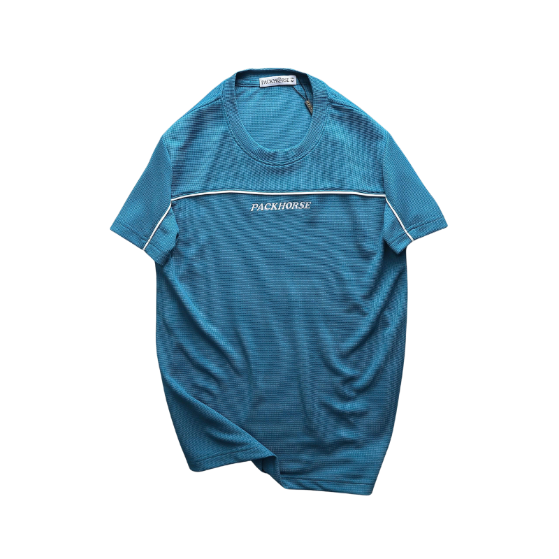 Áo Thun Nam Cổ Tròn Packhorse Phối Sọc Ngang Thêu Chữ Trước Ngực Size M-XXL