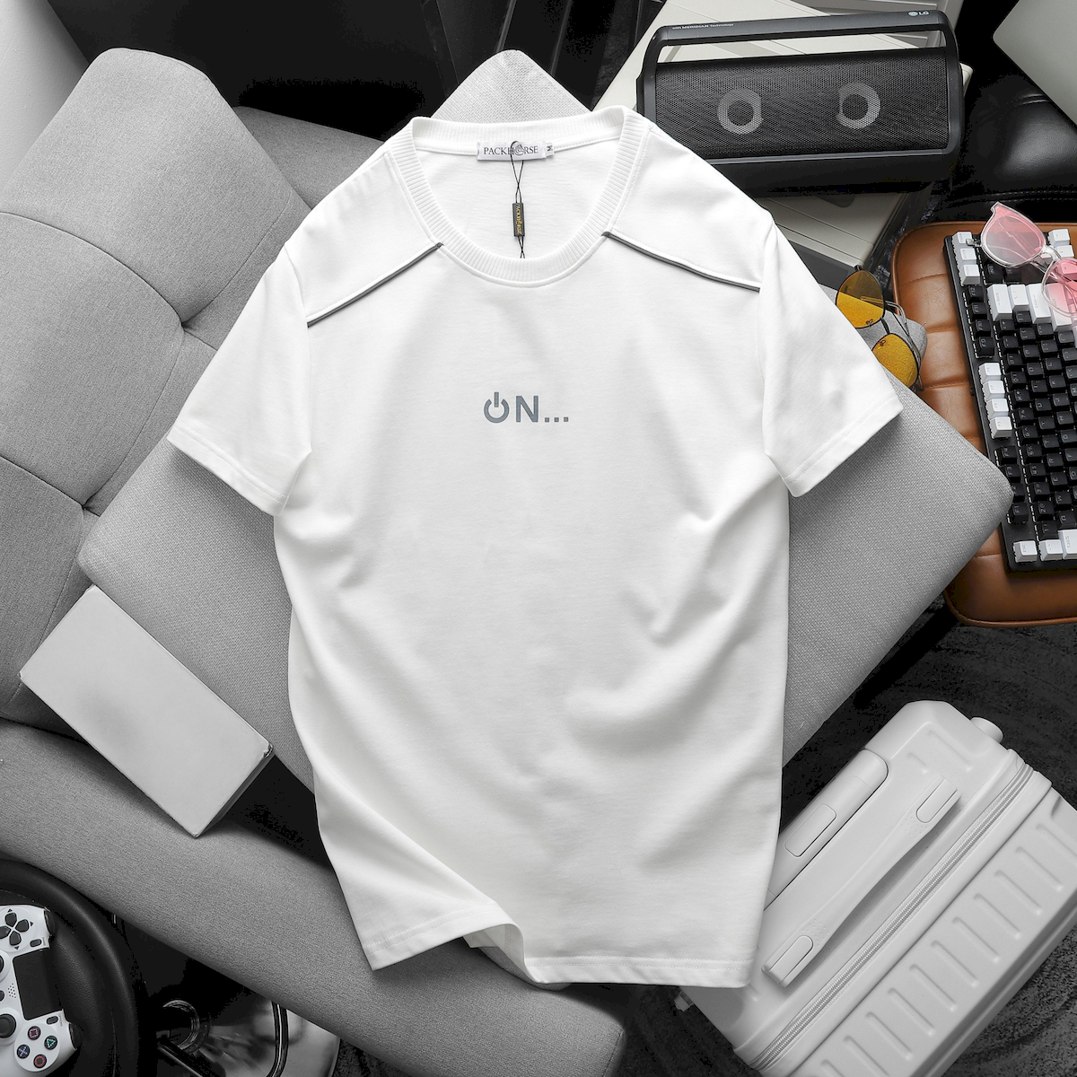 Áo Thun Nam Cổ Tròn Logo Nổi Chữ ON Có Size 3x