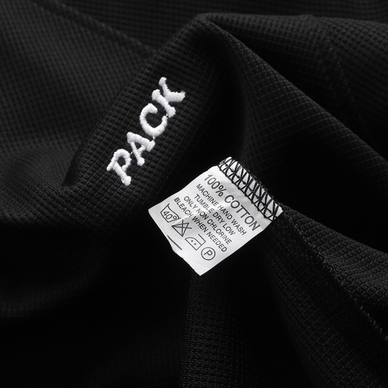 Áo Thun Nam Cổ Tròn Phối Sọc Vai Thêu Chữ Pack Trước Ngực Big Size