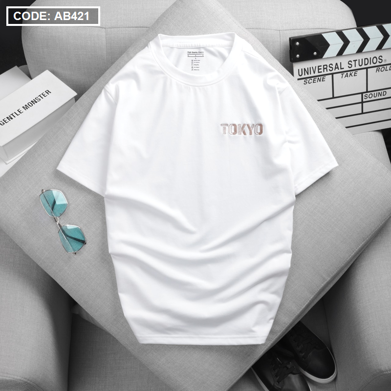 Áo Thun Nam Cổ Tròn Rayman Thêu Chữ Tokyo Size 3XL