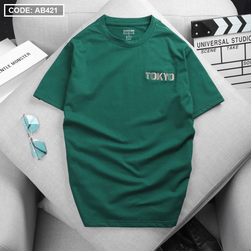 Áo Thun Nam Cổ Tròn Rayman Thêu Chữ Tokyo Size 3XL