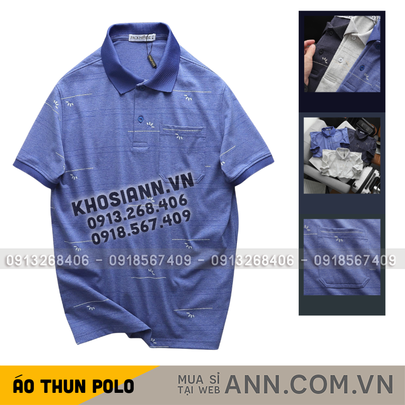 Cận cảnh thiết kế cổ bẻ, túi ngực và họa tiết phối trên thân áo