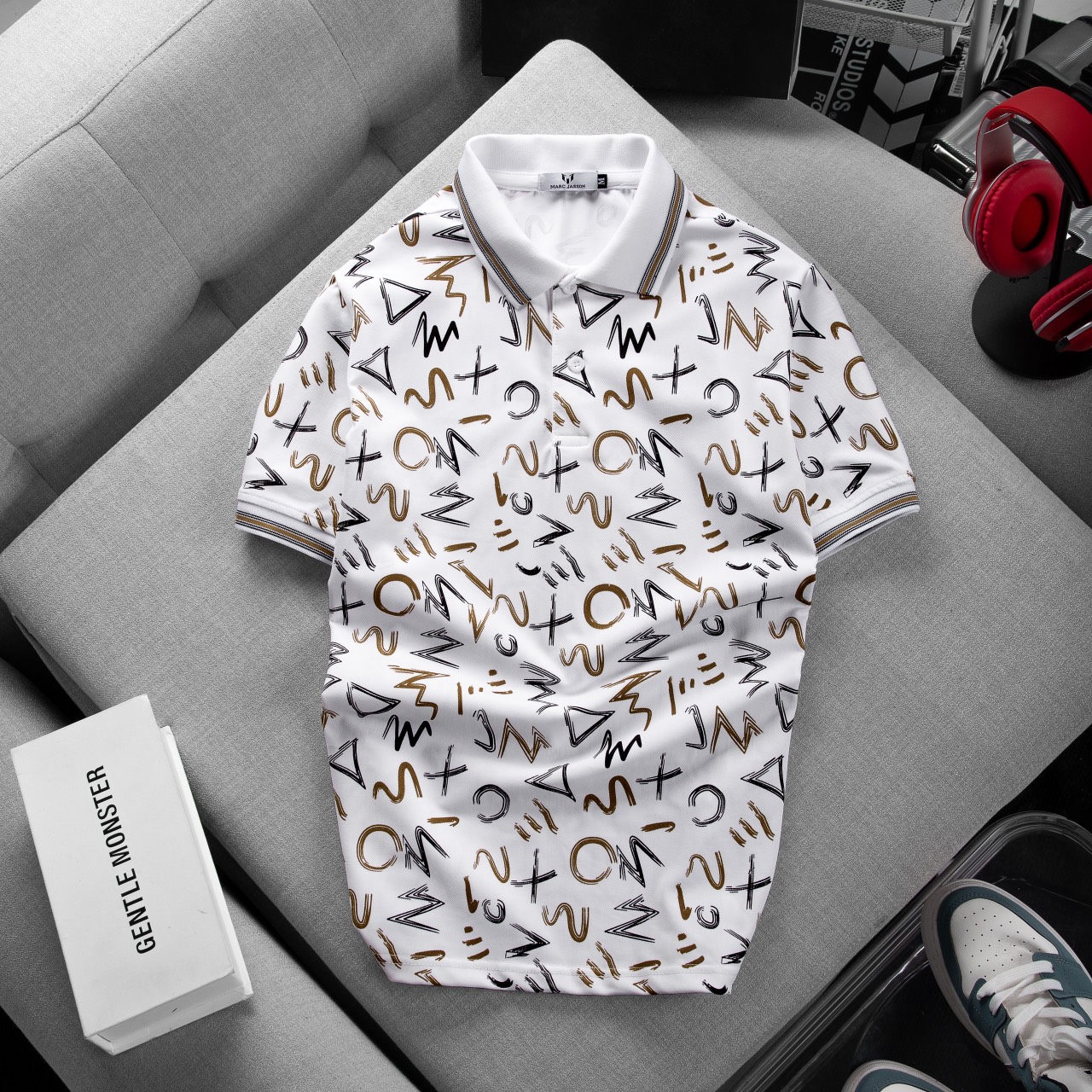 Áo Thun Nam Polo Cổ Be In Chữ MXO