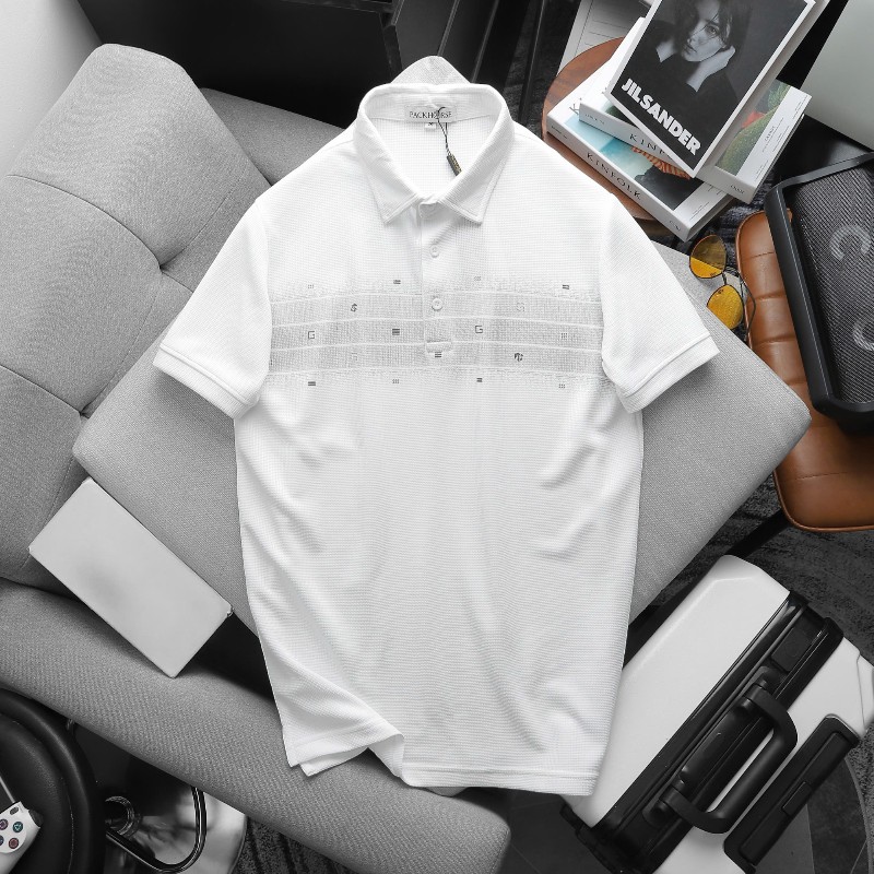 Áo Thun Nam Polo Cổ Bẻ Phối Họa Tiết Chữ G