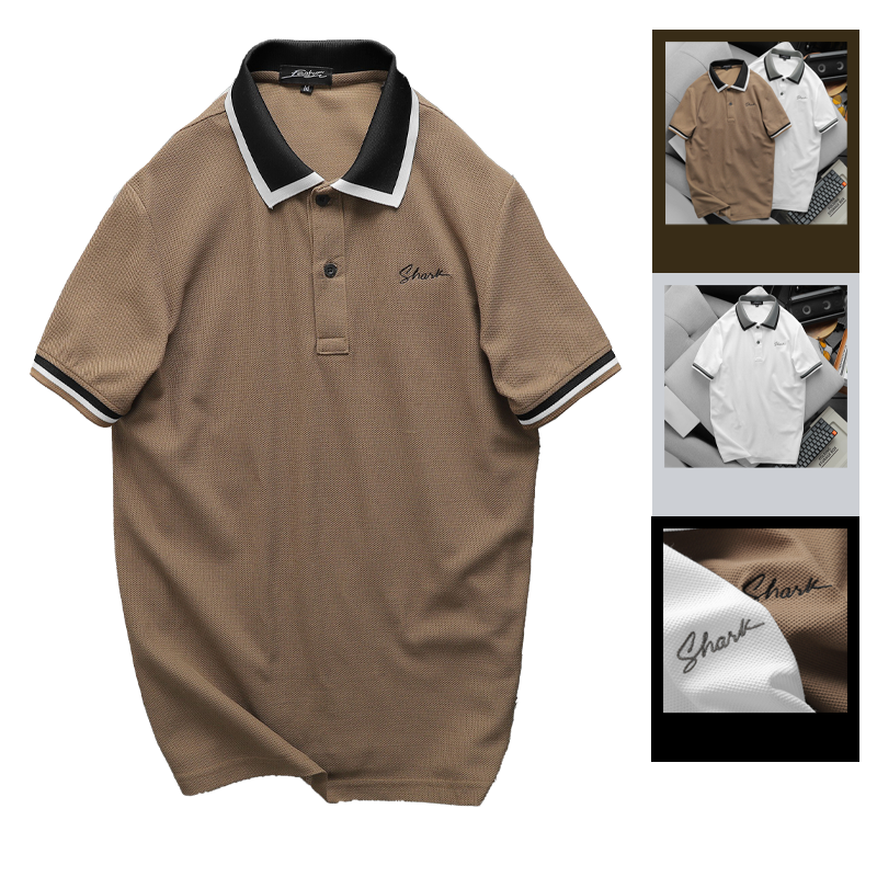 Áo Thun Nam Polo Cổ Bẻ Thêu Chữ Shark size 3x