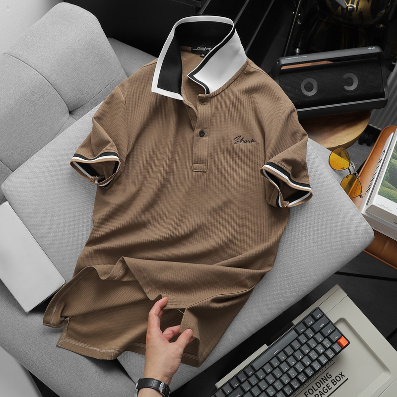 Áo Thun Nam Polo Cổ Bẻ Thêu Chữ Shark size 3x