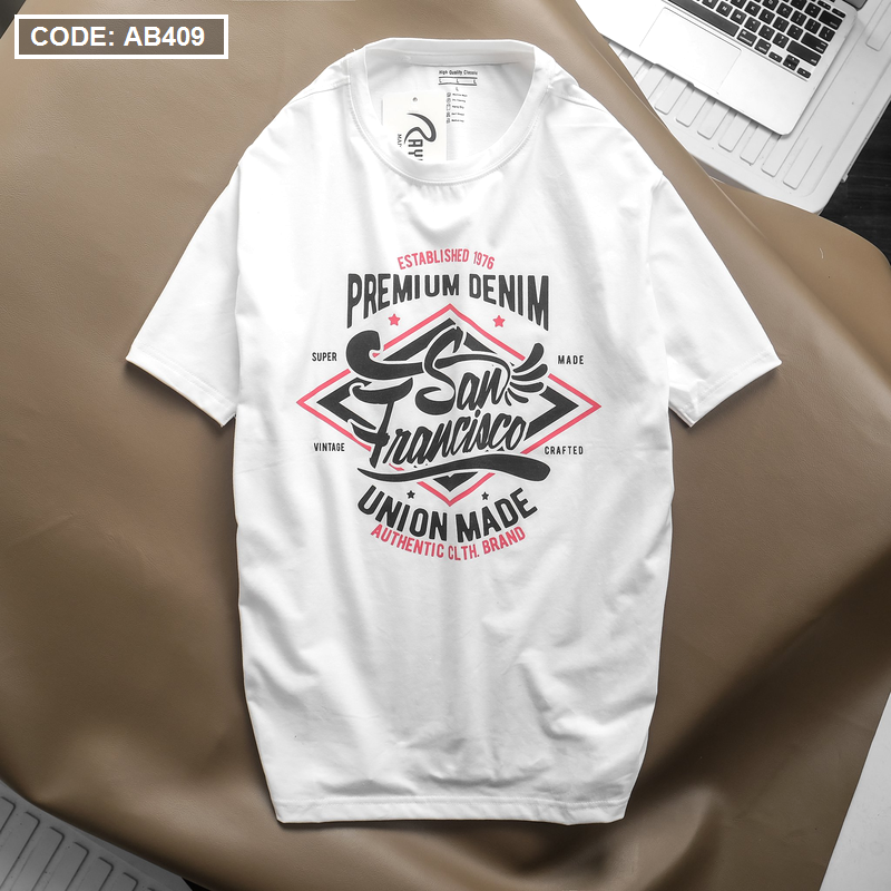 Áo Thun Nam Cổ Tròn In Chữ San Francisco AB409