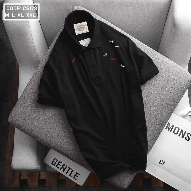 Áo Polo Nam Thêu Cá Mập Cao Cấp Có Size 3XL