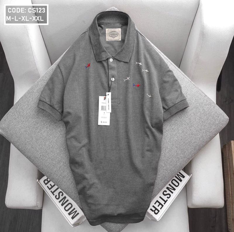 Áo Polo Nam Thêu Cá Mập Cao Cấp Có Size 3XL