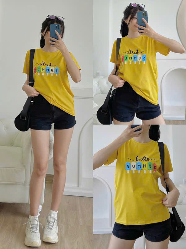 Cách phối áo cùng quần short trẻ trung, gọn gàng