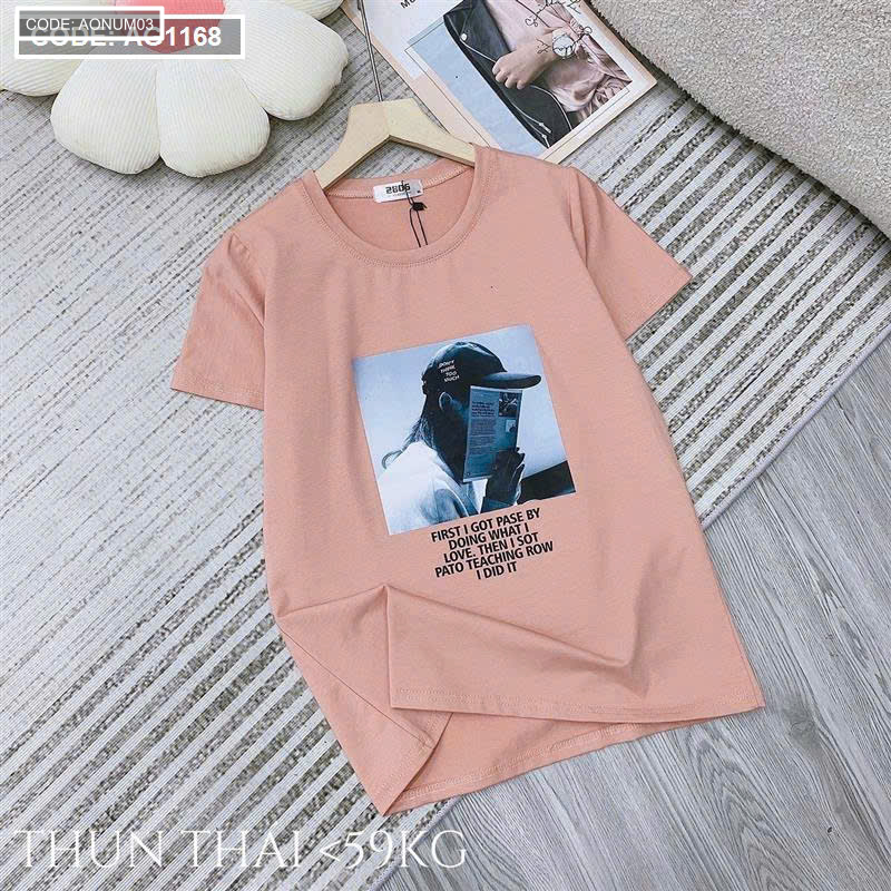 Áo Thun Nữ Cổ Tròn Size M 40-60kg Nhiều Mẫu