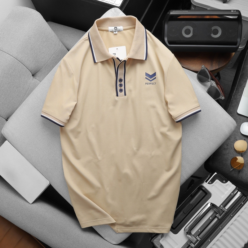 Áo Thun Nam Polo Cổ Bẻ In Logo Chữ Prefect