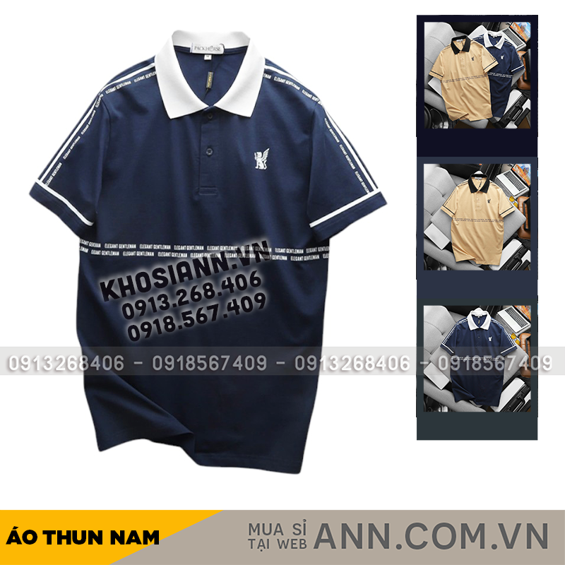 Áo Thun Polo Nam In Logo Trước Ngực Size 3XL