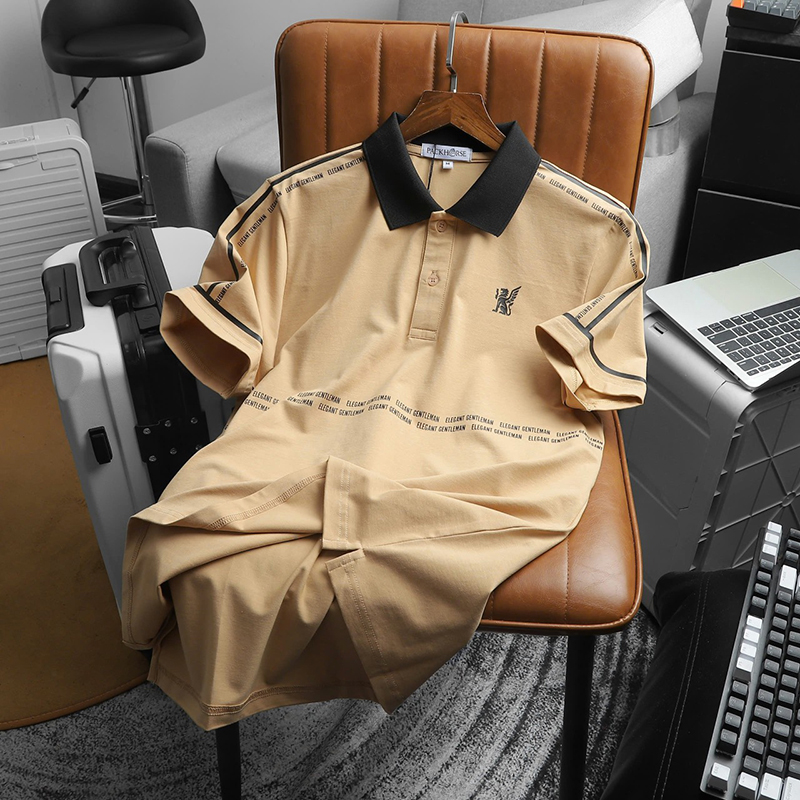 Áo Thun Polo Nam In Logo Trước Ngực Size 3XL