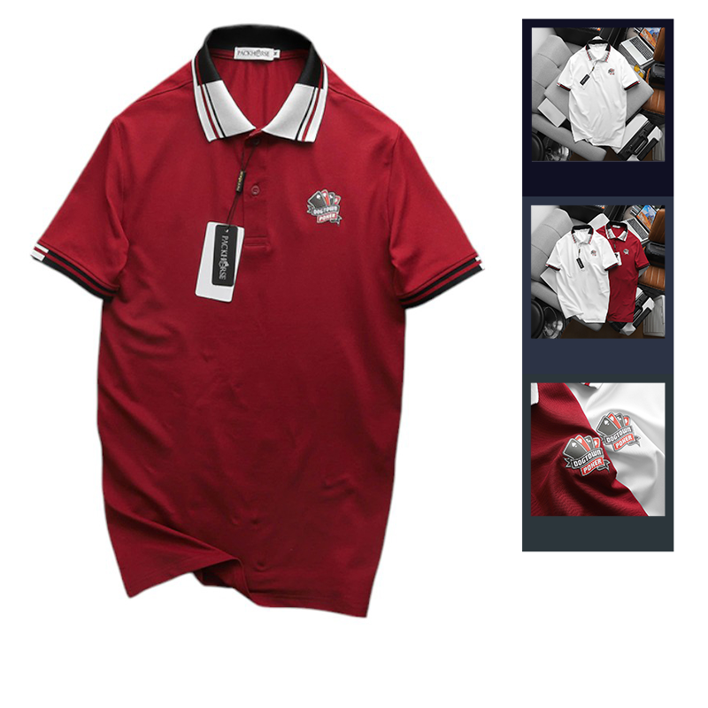 Khám phá Áo Thun Polo Nam Phối Sọc In Logo Trước Ngực (Big Size) thuộc nhóm áo thun nam cổ bẻ