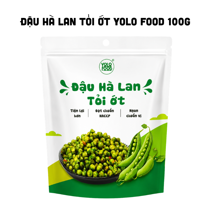 Đậu Hà Lan Tỏi Ớt Yolo Food Gói 100g