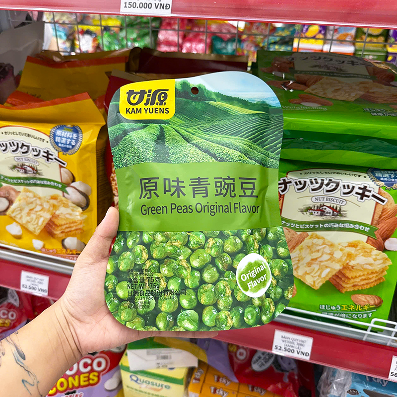 Mặt trước bao bì với tên vị truyền thống và khối lượng 75g