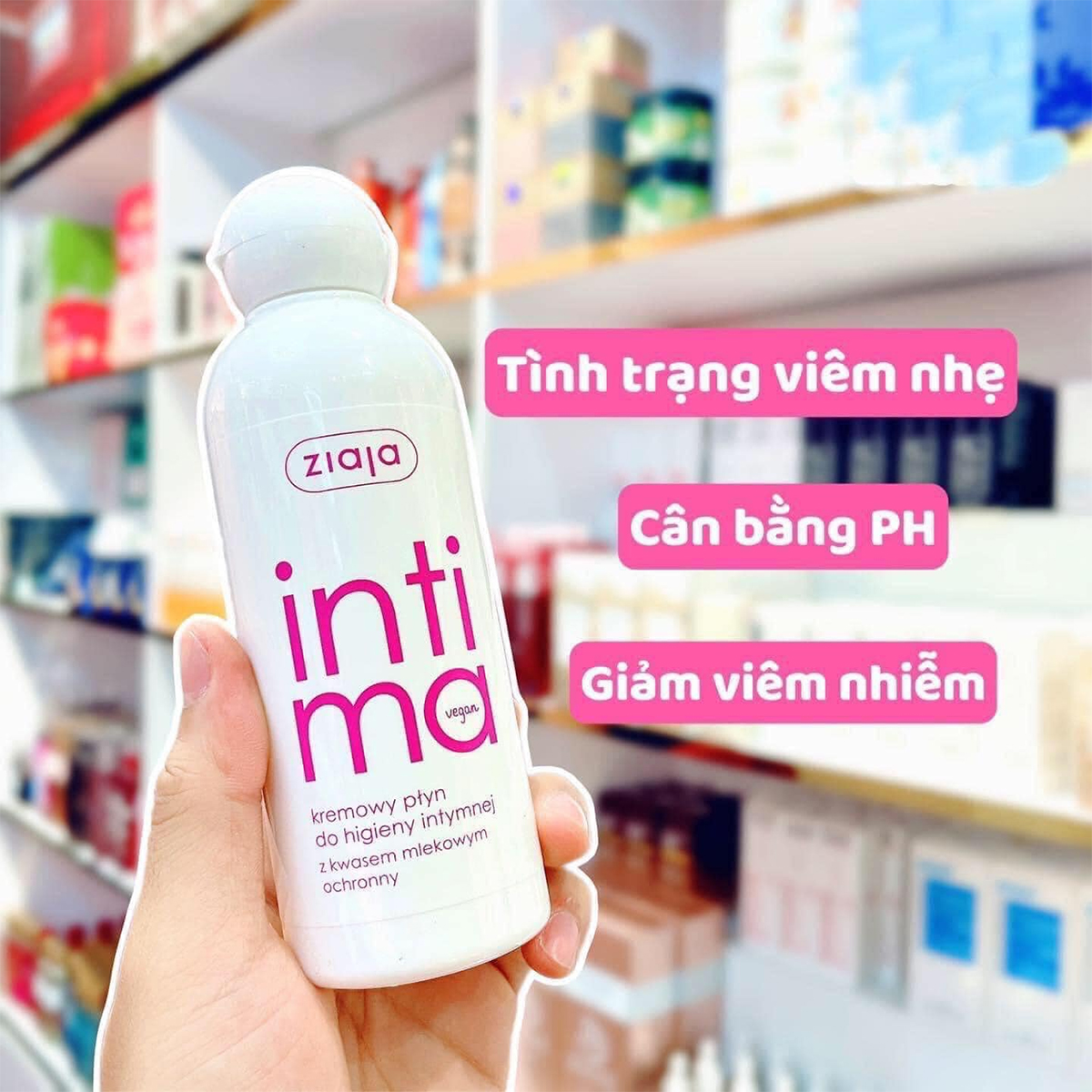 Dung dịch vệ sinh Intima Ziaja màu hồng – Bảo vệ và cân bằng pH tự nhiên