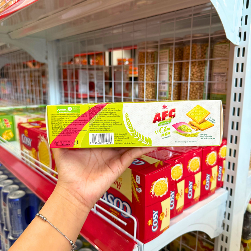 Mặt bên hộp và thông tin in trên bao bì