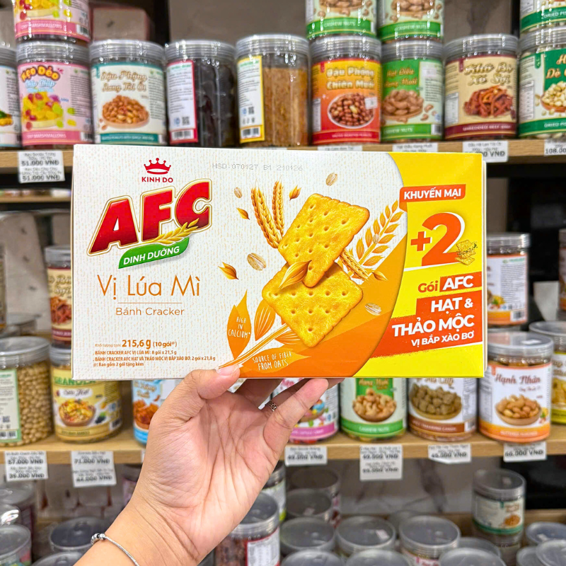 Mặt trước hộp bánh vị lúa mì 215.6g