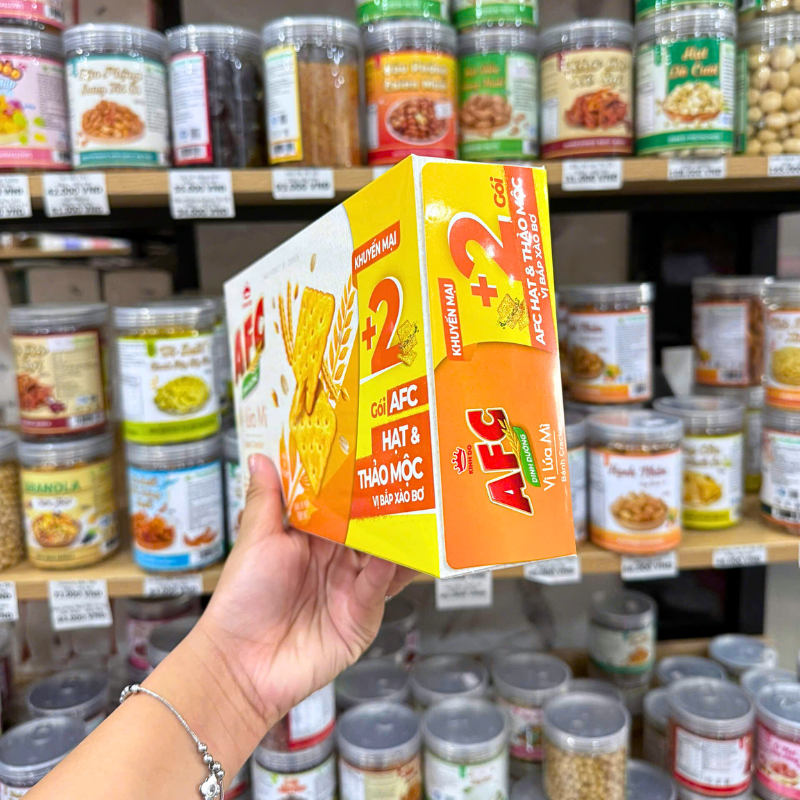 Bánh cracker AFC Dinh Dưỡng vị lúa mì 215.6g (10 Gói)