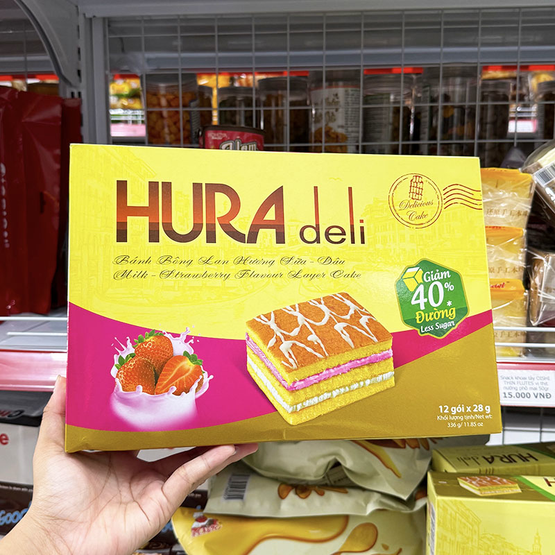 Hình ảnh mặt trước hộp 336g với quy cách 12 gói x 28g
