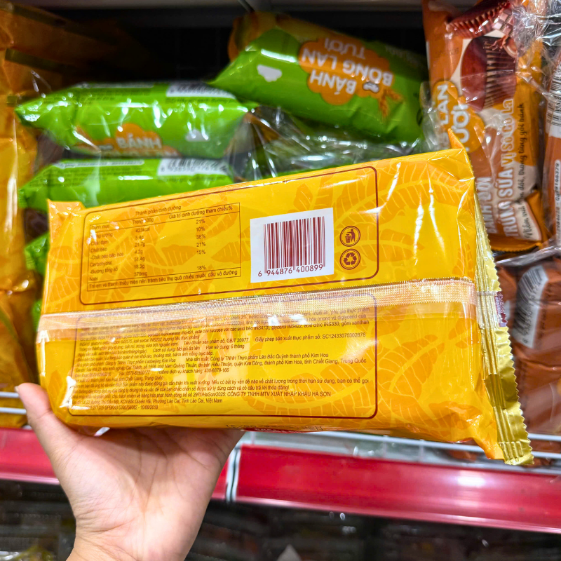 Mặt sau bao bì – khu vực thông tin sản phẩm