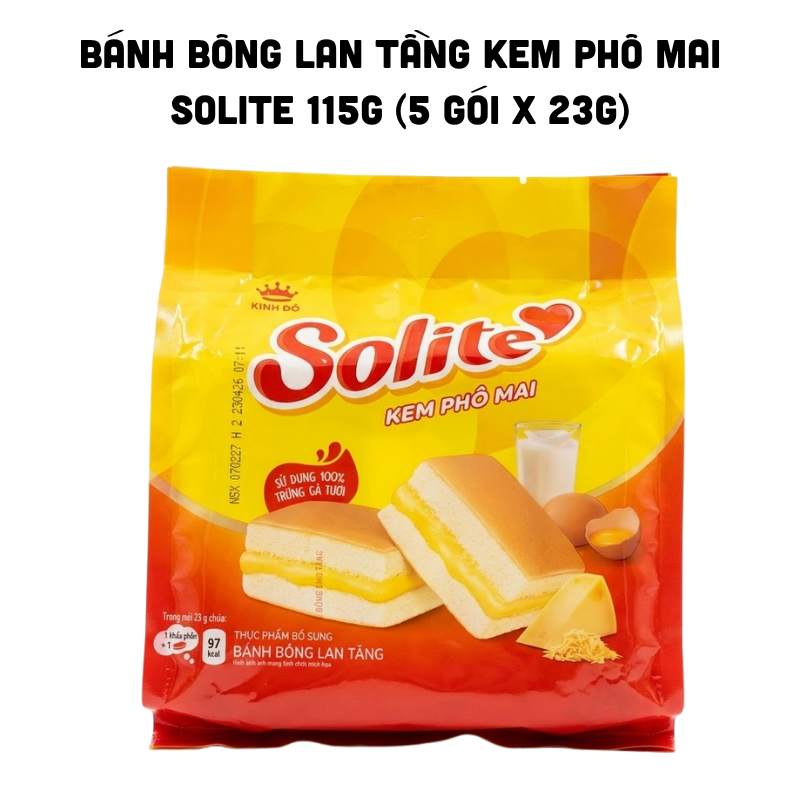 Bao bì túi 115g gồm 5 gói nhỏ tiện dùng