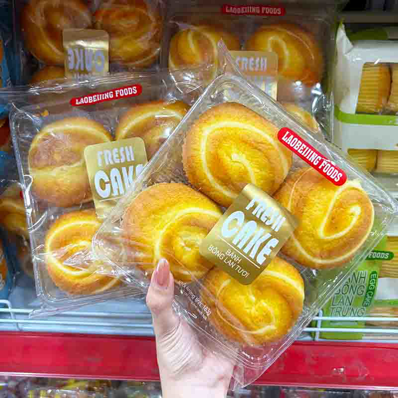 Bánh Bông Lan Tươi Laobeijing Foods Vị Bơ Sữa Khay 4 Cái (183g x 24 Khay) phù hợp để tham khảo khi chọn Laobeijing Foods