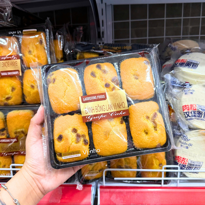 Bánh Bông Lan Vị Nho Laobeijing Foods Khay 6 Cái 183g – một lựa chọn đáng tham khảo trong Laobeijing Foods