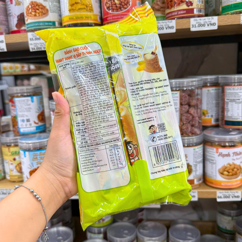 Mặt sau bao bì thể hiện quy cách và thông tin sản phẩm
