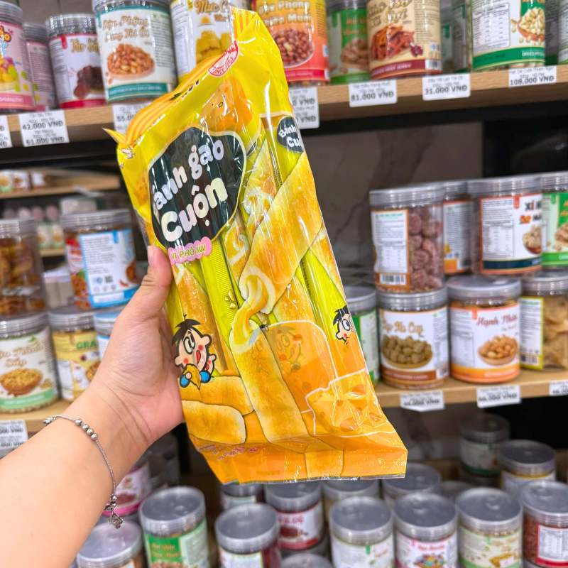 Bánh Gạo Cuộn Vị Phô Mai Want Want 170g (17g x 10 Gói)