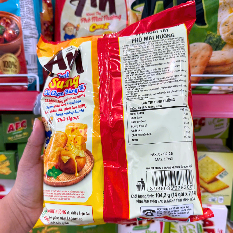 Thông tin quy cách và bảng dinh dưỡng trên bao bì