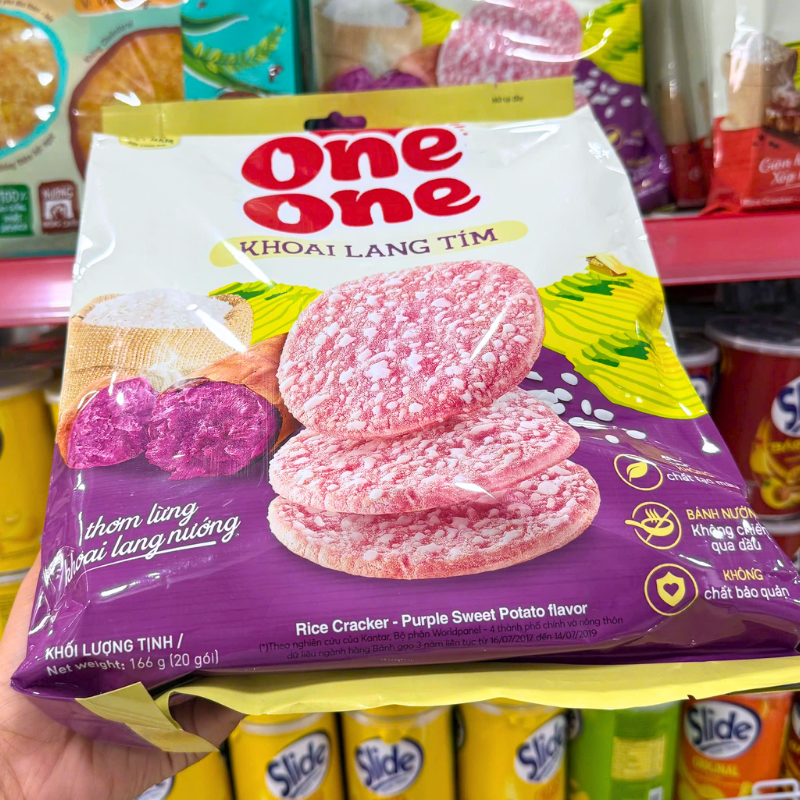 Bánh Gạo One One Khoai Lang Tím 166gr