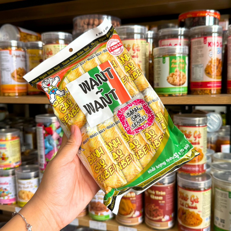 Bánh Gạo Senbei Want Want 52g - Túi 10 Gói