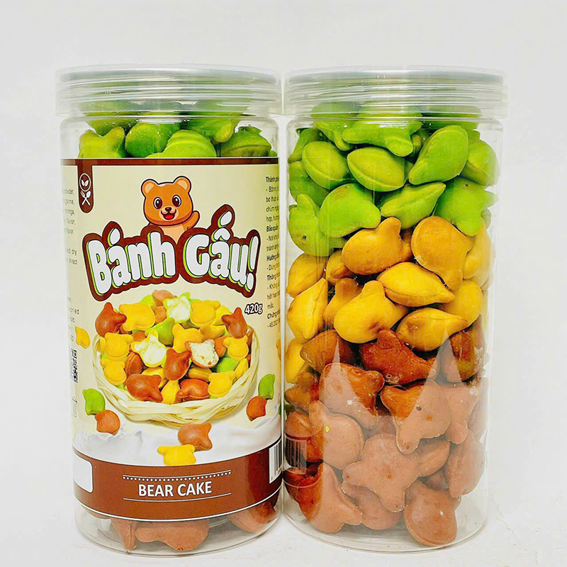 Bánh Gấu Mix 3 Vị Hộp Pet 420g