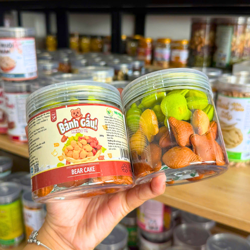 Bánh Gấu Mix 3 Vị Mini 200g Hộp Pet