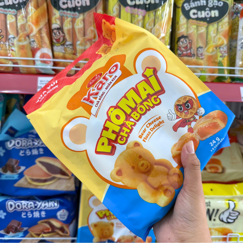 Bánh Karo Hình Gấu Chà Bông Nhân Phô Mai Karo Richy 192g