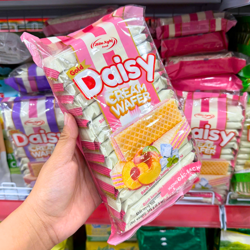 Bánh Kem Xốp Hữu Nghị Food Gold Daisy Hương Đào & Bạc Hà 145g