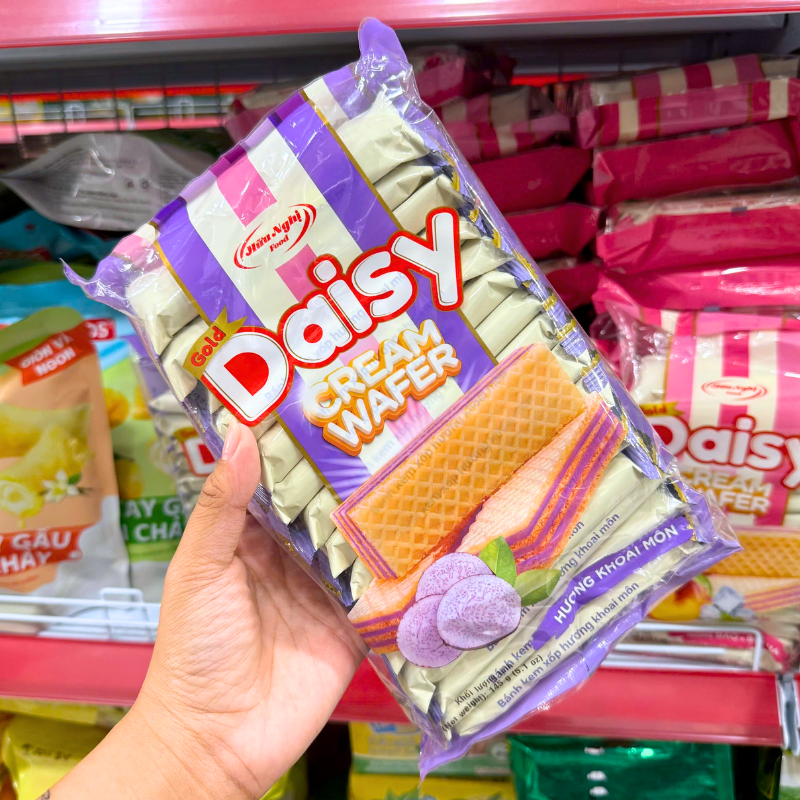 Bánh Kem Xốp Hữu Nghị Gold Daisy Hương Khoai Môn 145g