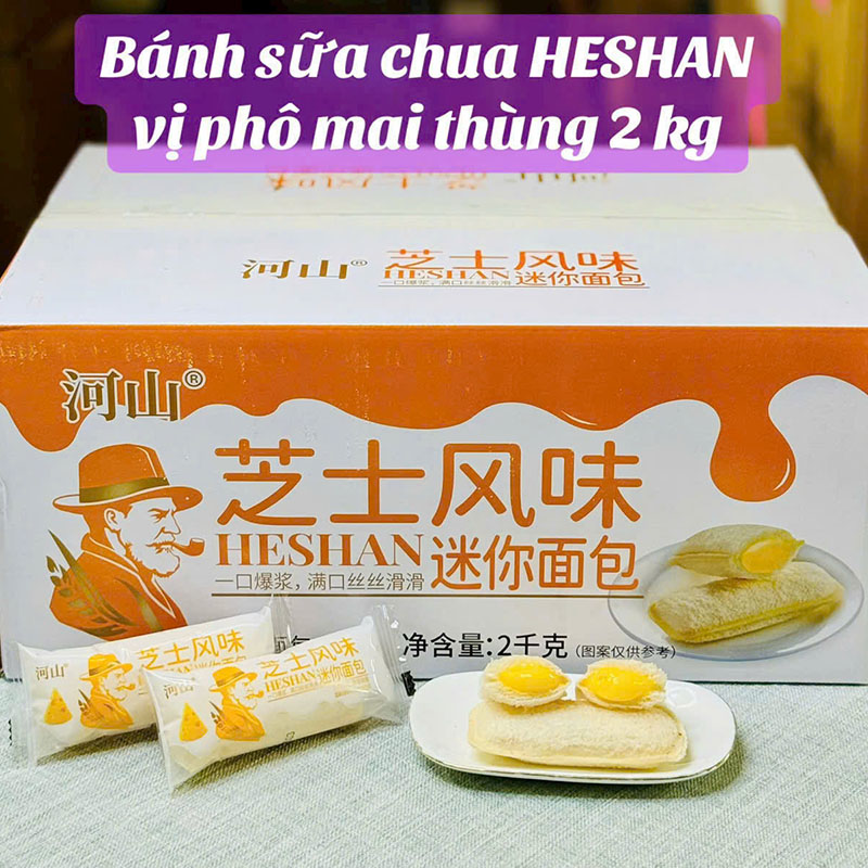 Hình ảnh Bánh Mì Sữa Chua HESHAN Vị Phô Mai - Thùng 2kg trong bộ sưu tập HESHAN