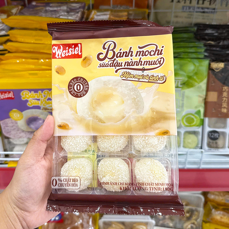 Bánh Mochi Phủ Dừa Weisiel Vị Sữa Đậu Nành Muối 180g