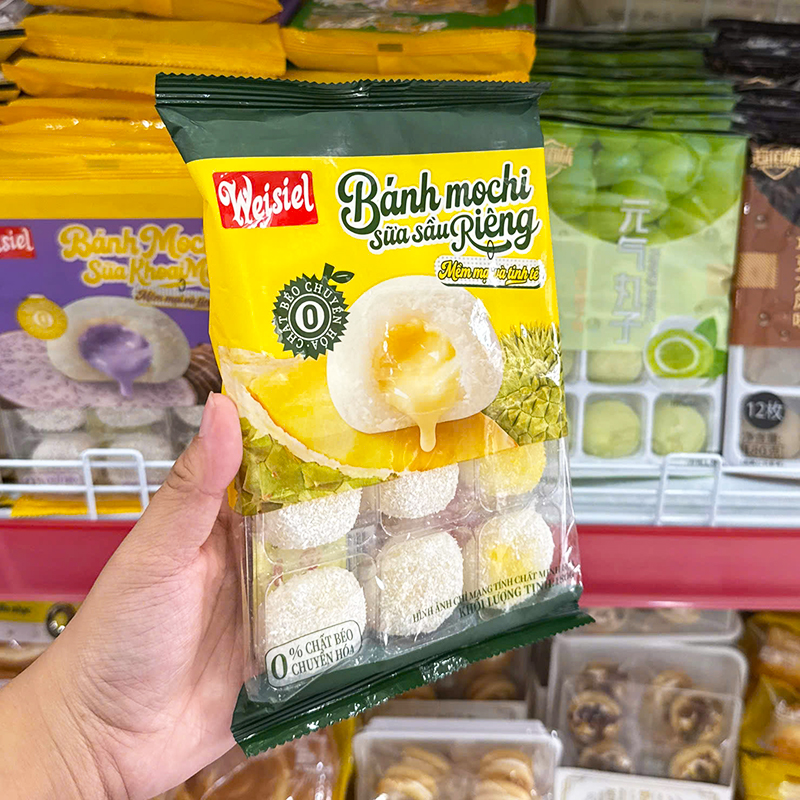Bánh Mochi Phủ Dừa Weisiel Vị Sữa Sầu Riêng 180g