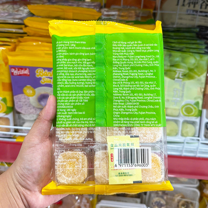 Thông tin sử dụng và bảo quản in trên mặt sau bao bì