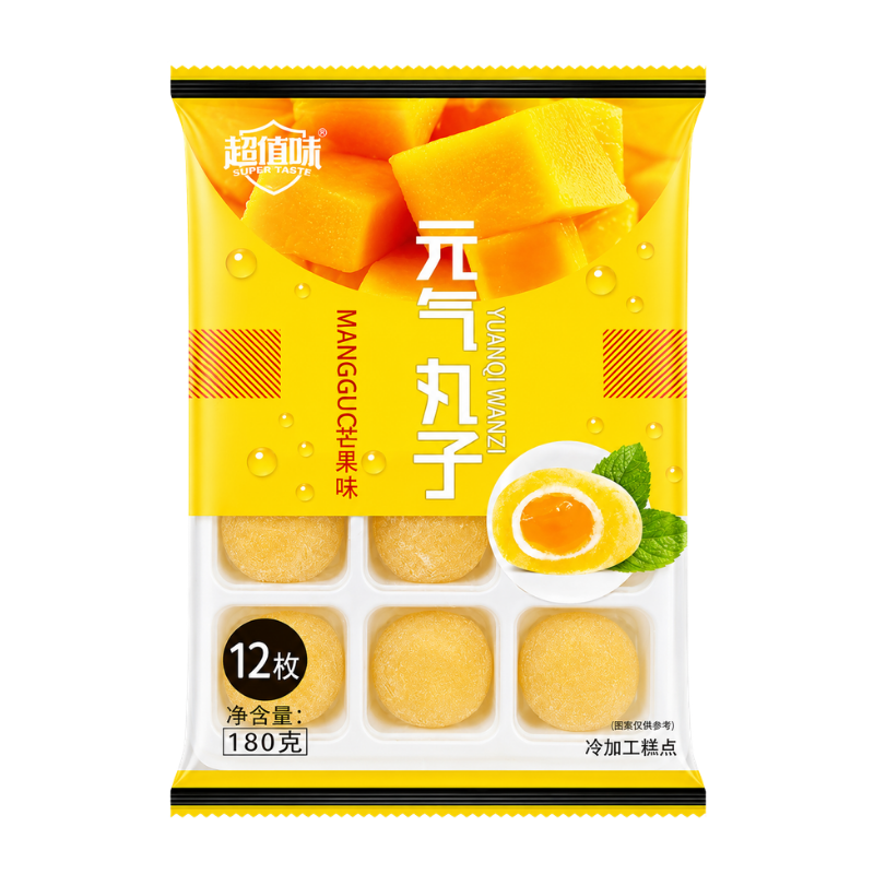 Bánh Mochi Phủ Dừa Yuanqi Wanzi Vị Xoài 180g phù hợp để tham khảo khi chọn Bánh tươi, sandwich, bông lan