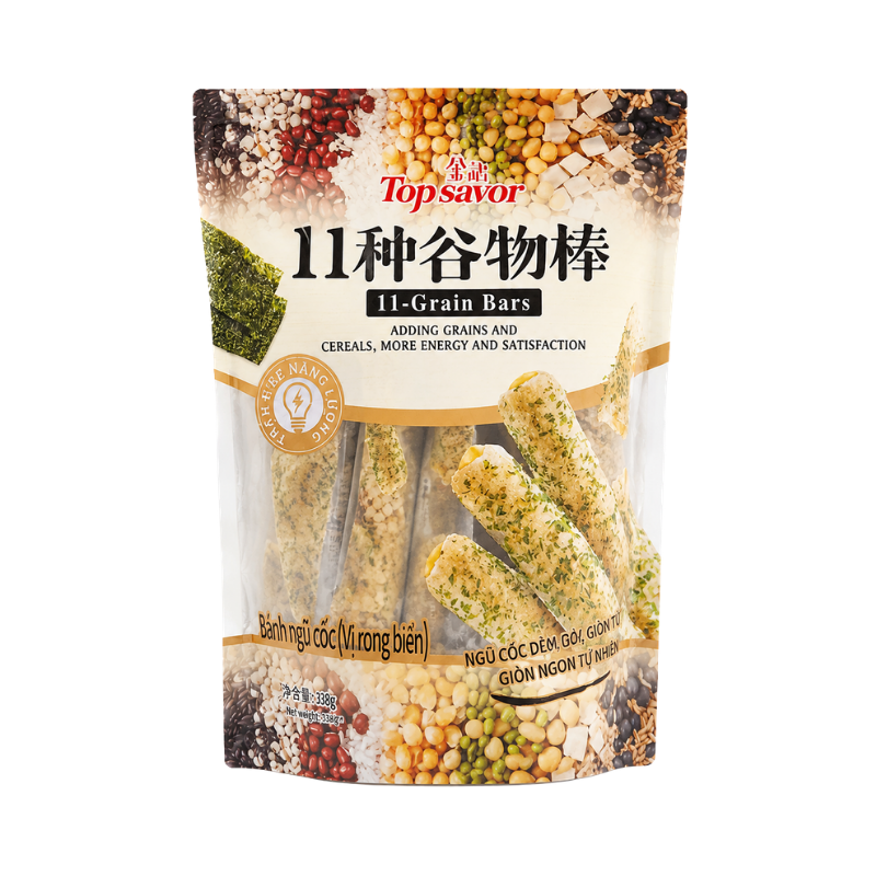 Khám phá Bánh Ngũ Cốc Topsavor 11 Loại Ngũ Cốc Vị Rong Biển 338g thuộc nhóm Topsavor